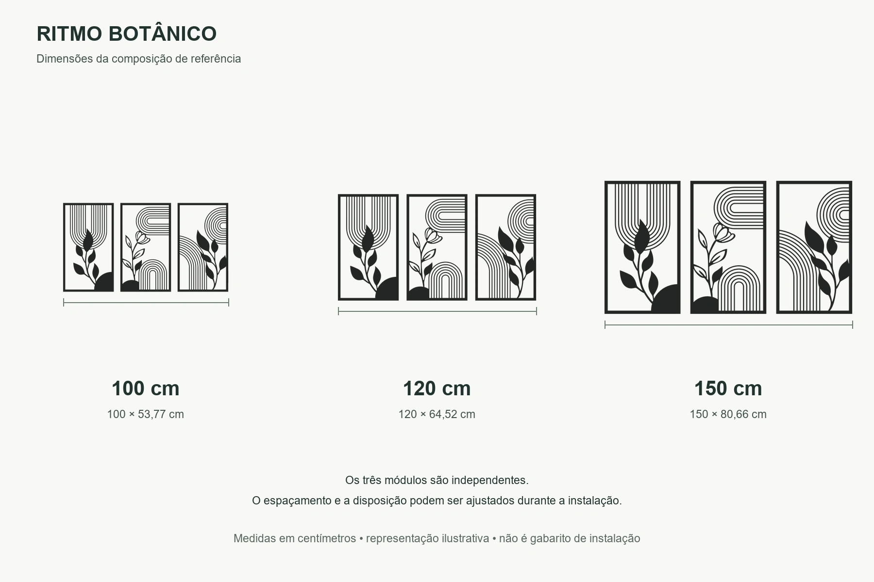 Ritmo Botânico — dimensoes