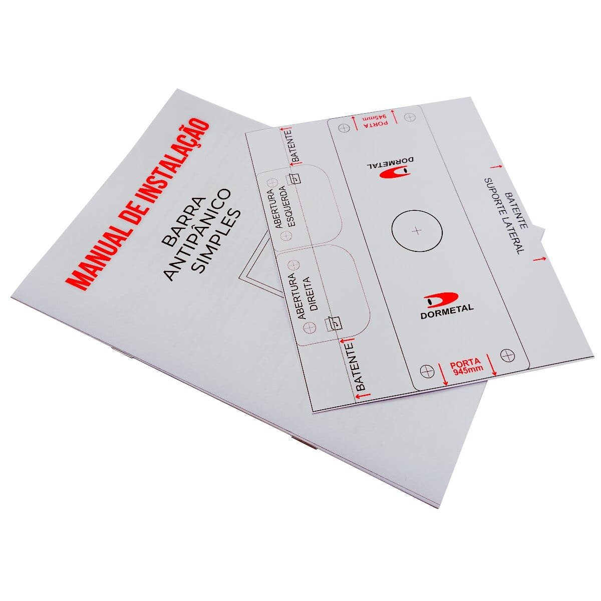 Manual de instalação barra antipânico uma folha