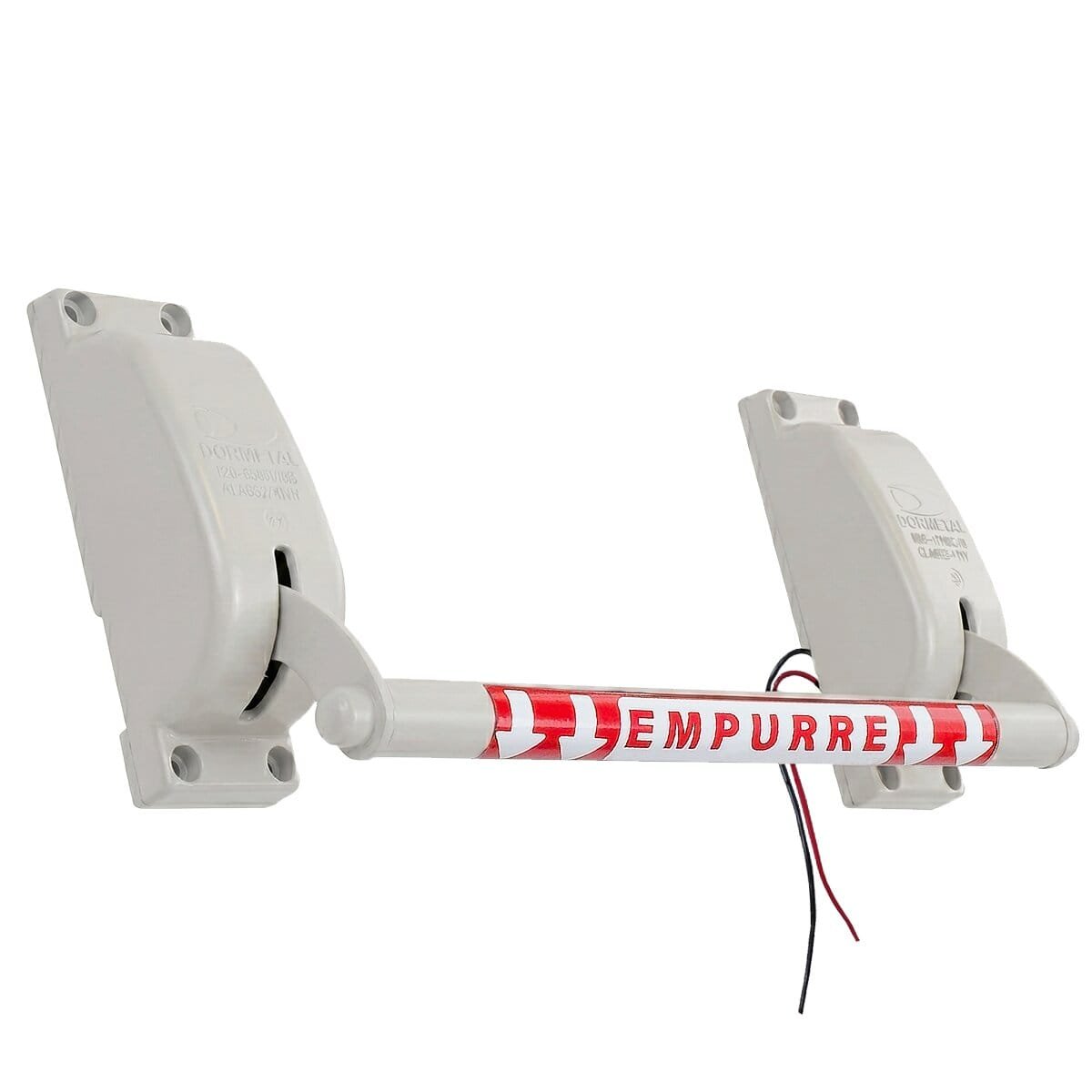 Barra antipânico com controle microswitch na cor branca