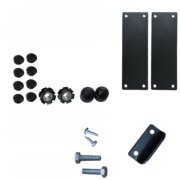 Kit instalação barra antipânico simples para vidro colado na cor preta