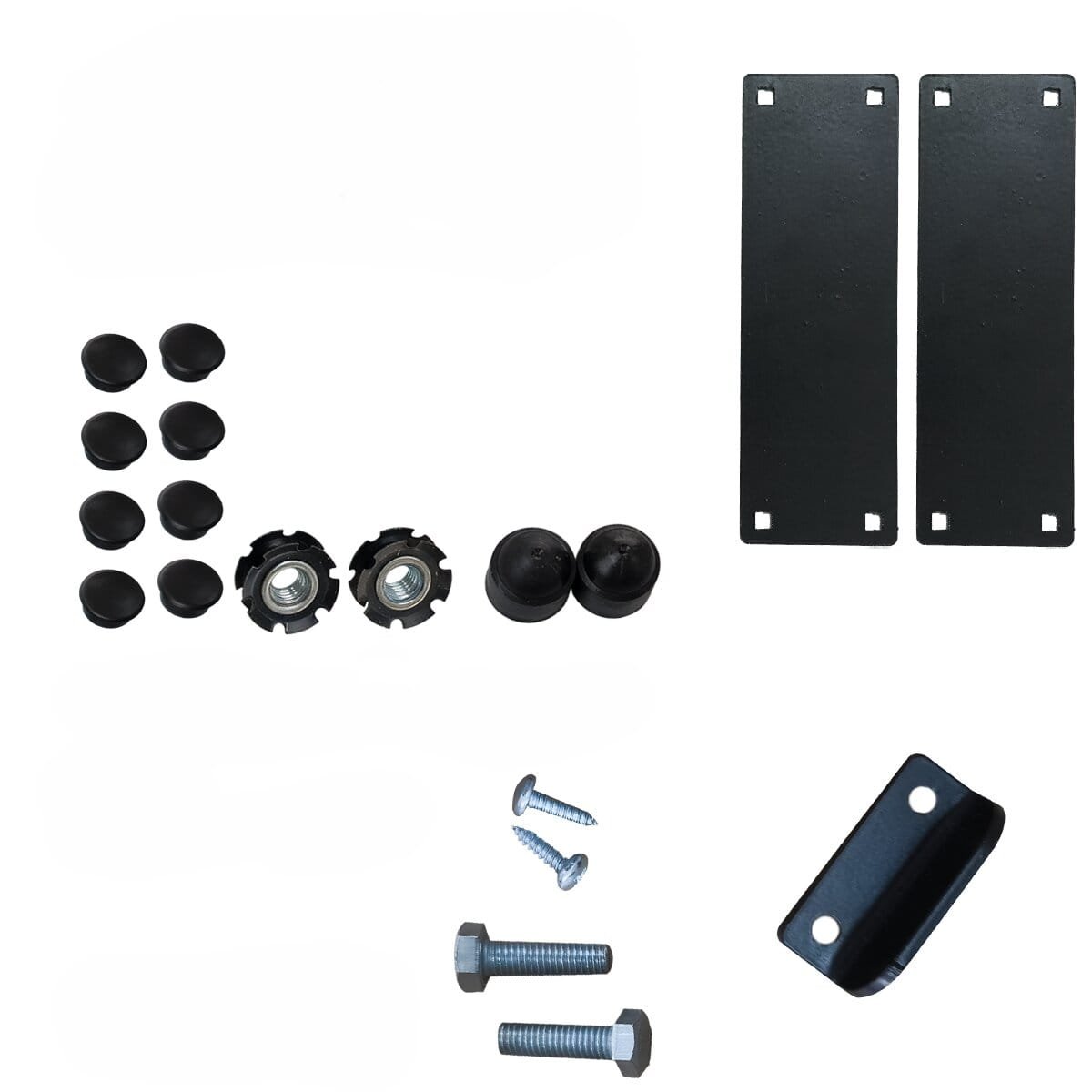 Kit instalação barra antipânico simples para vidro colado na cor preta