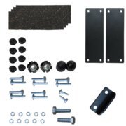 Kit instalação barra antipânico simples para vidro parafusado na cor preta